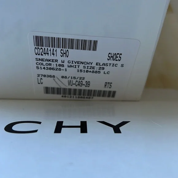 BNIB Givenchy City Sneakers Little Kids Size 12 (29) - Picture 2 of 3
